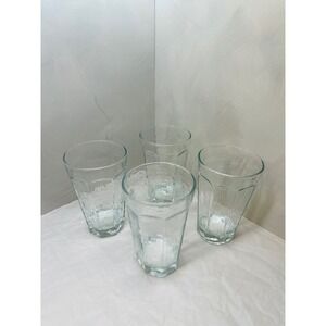 Vintage Libbey Chivalry Rippled Octagon Paneled Iced Tea Glasses Set Of 4